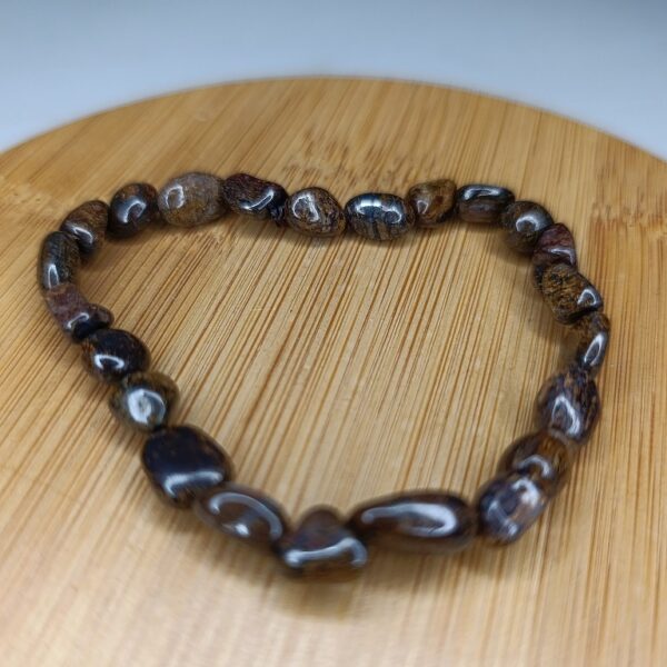 Bracelet Bronzite – Perles roulées 6mm A+