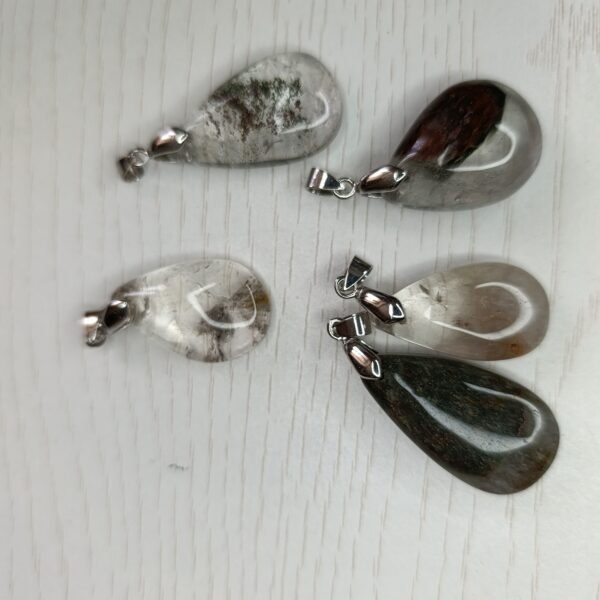 Pendentif en Lodolite – Quartz Garden – Goutte
