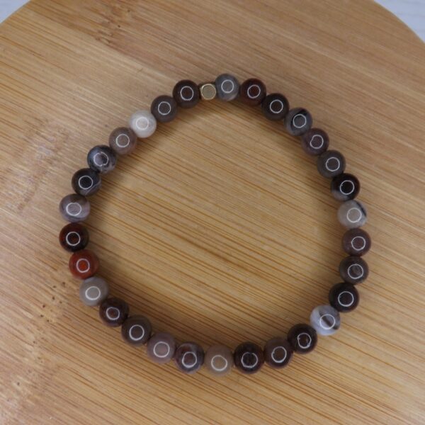 Bracelet Bois fossilisé – Perles ronde 6mm