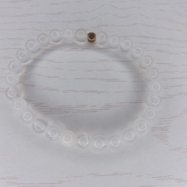 Bracelet Sélénite – Perles 6mm Maroc A