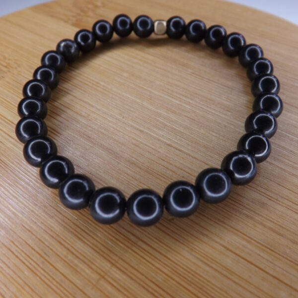Bracelet Shungite – Perles ronde 6mm AB