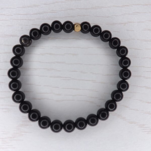 Bracelet Shungite – Perles ronde 6mm AB