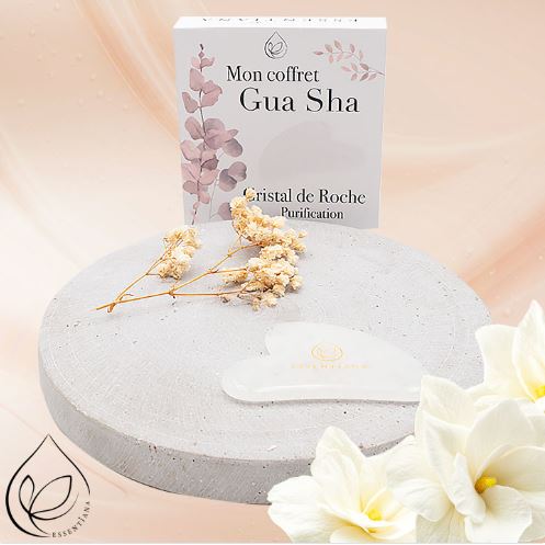 esssentiana gua sha 80mm cristal de roche qualité A Brésil