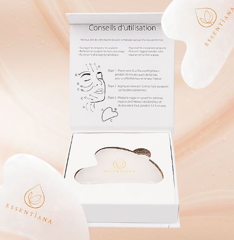 esssentiana gua sha 80mm cristal de roche qualité A Brésil