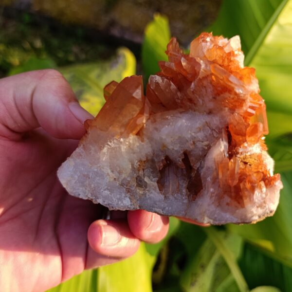Pierre brute Druse en Quartz Mandarine – 617 gr- Qualité A