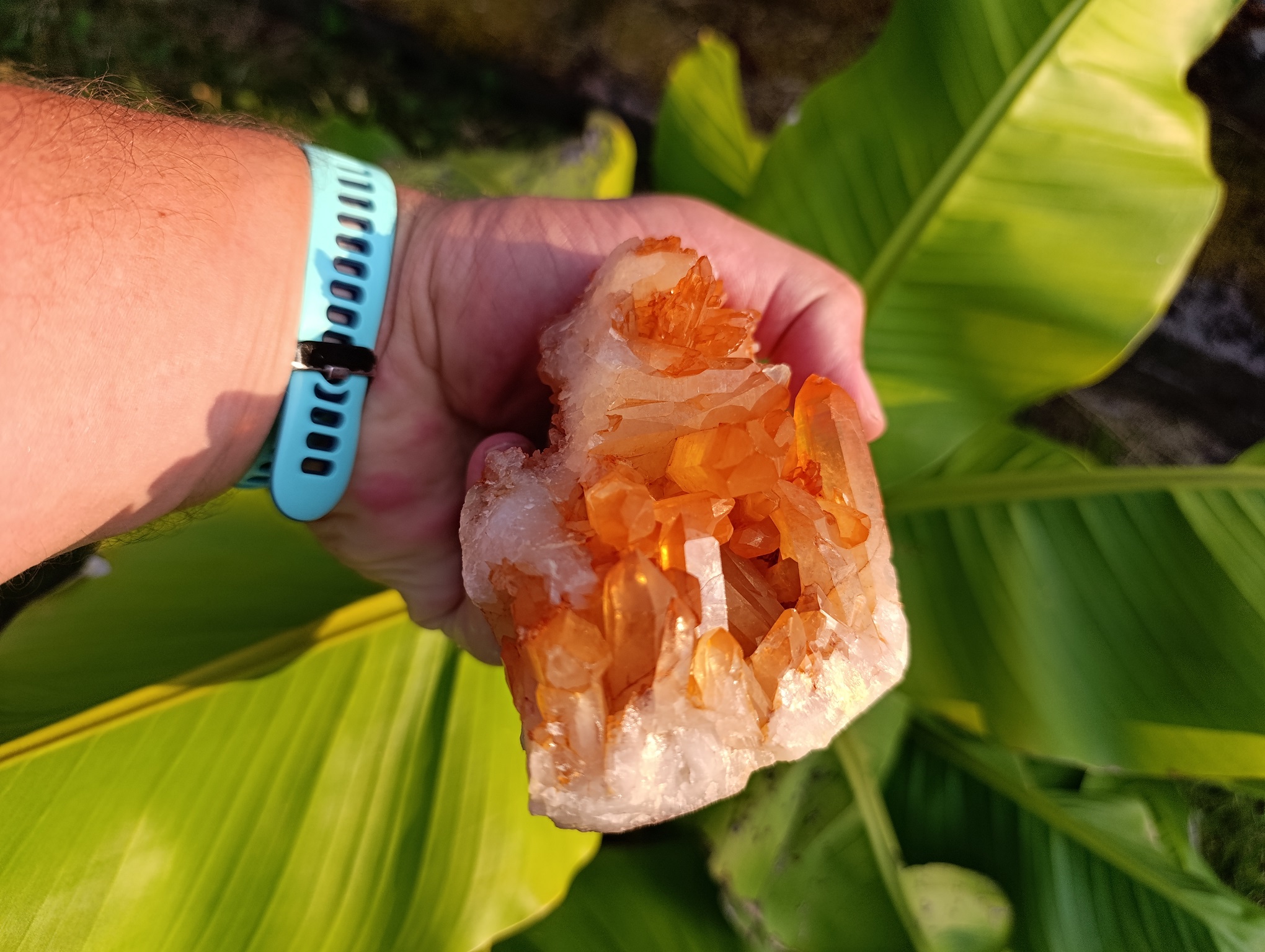 Druse Quartz mandarine qualité A Brésil