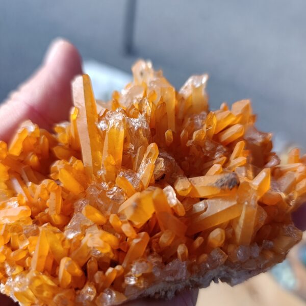 Pierre brute Druse en Quartz Mandarine – 211gr- Qualité A