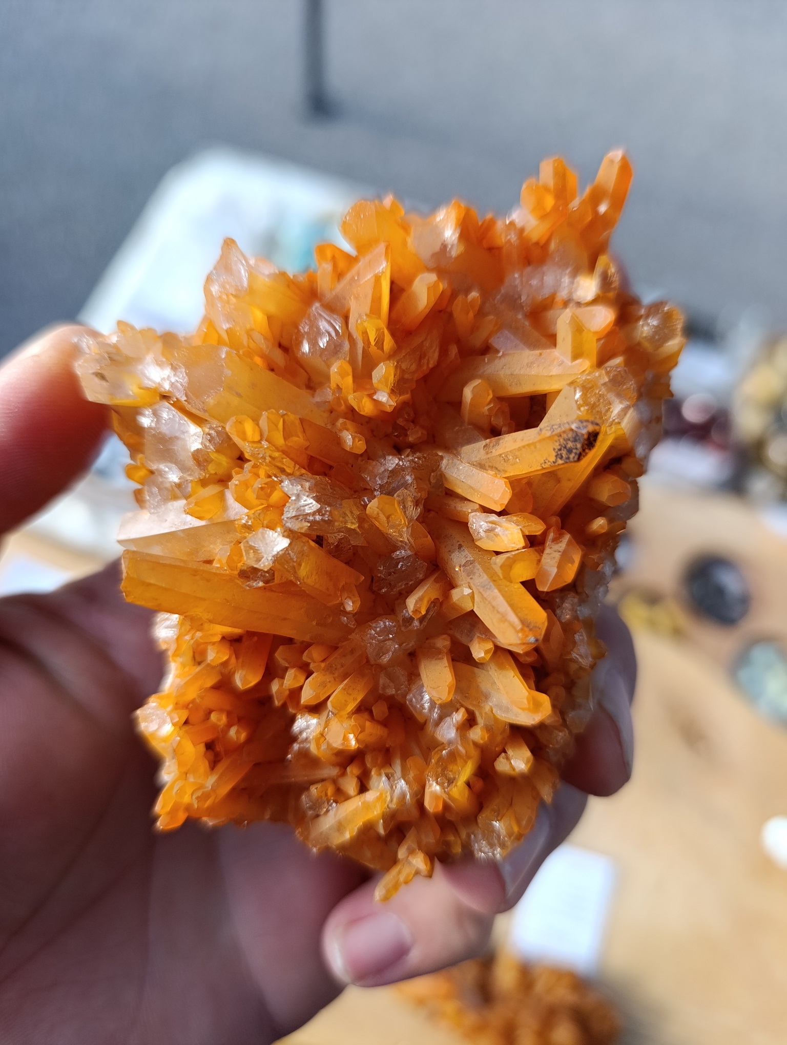 Druse Quartz mandarine qualité A Brésil