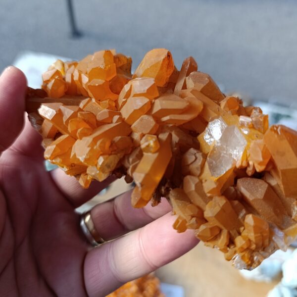 Pierre brute Druse en Quartz Mandarine – 322 gr- Qualité A
