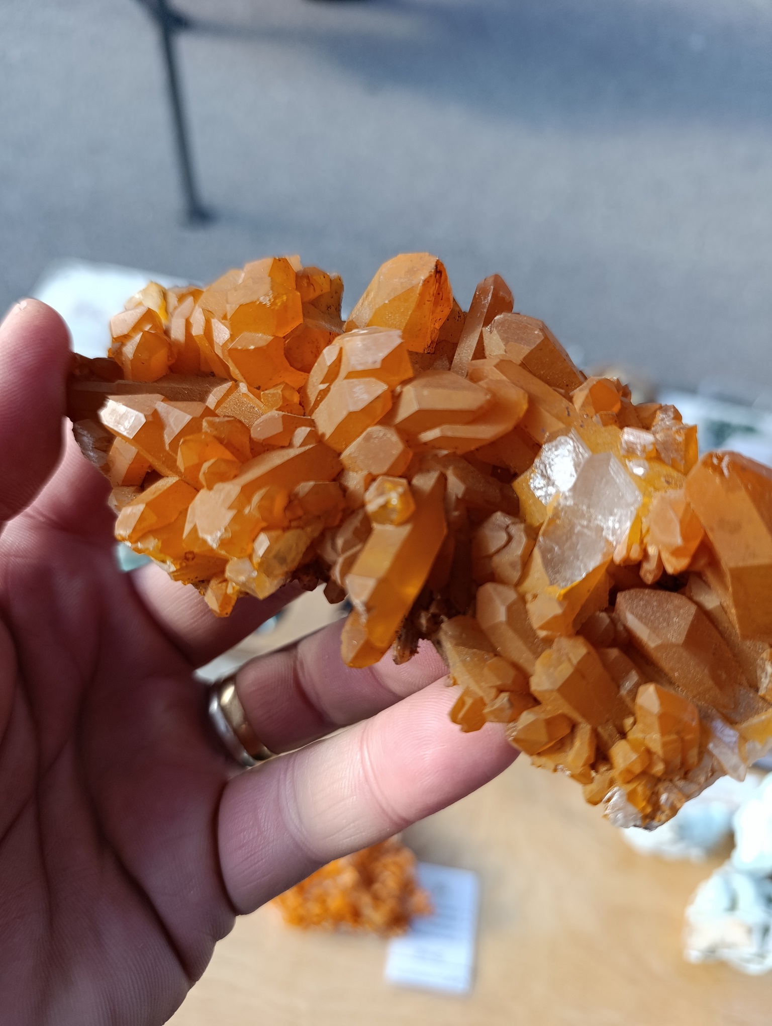 Druse Quartz mandarine qualité A Brésil