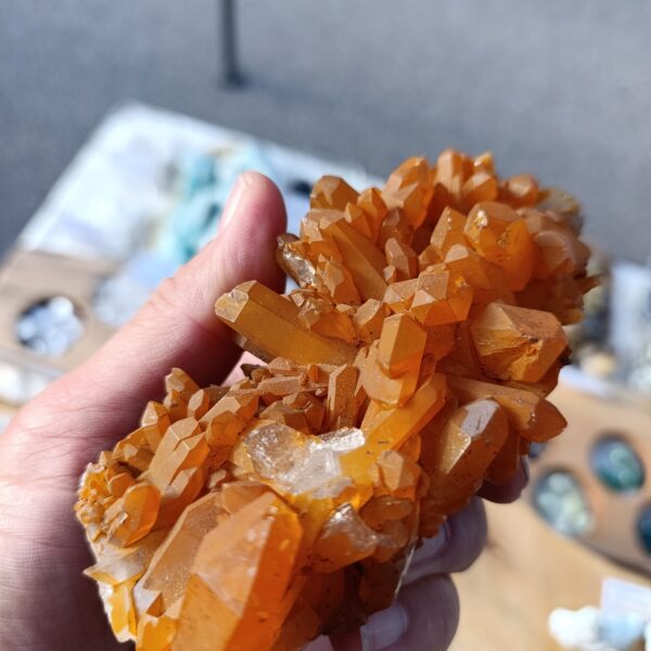 Pierre brute Druse en Quartz Mandarine – 322 gr- Qualité A