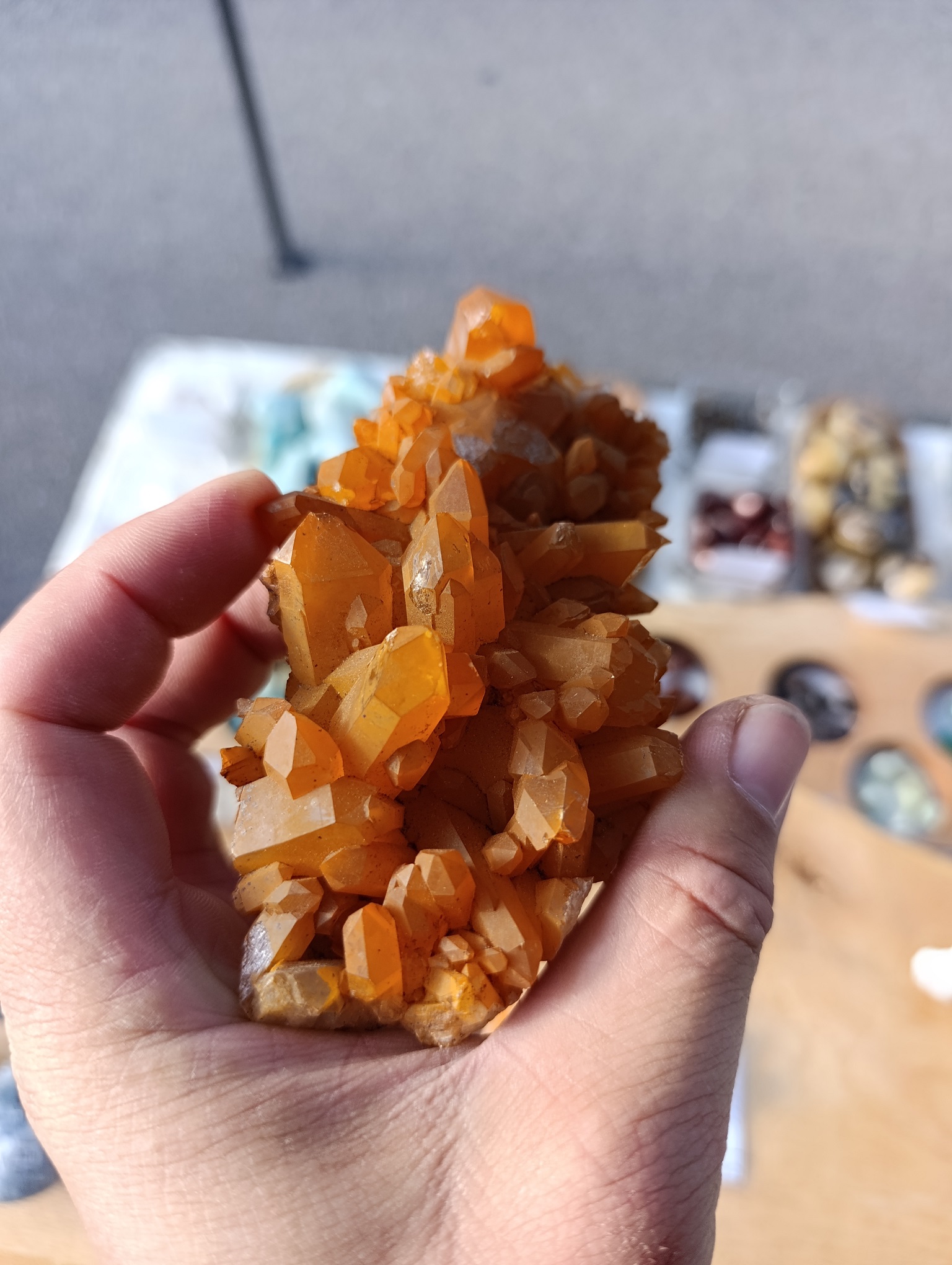 Druse Quartz mandarine qualité A Brésil