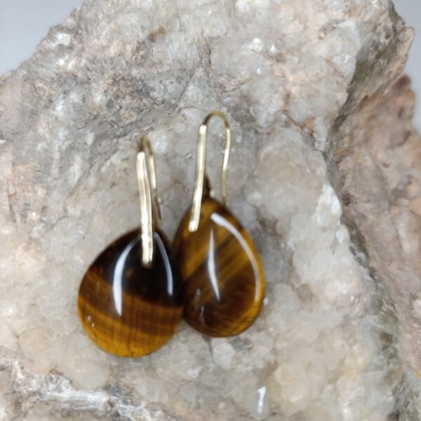Boucles d&rsquo;oreilles Œil de tigre Larme