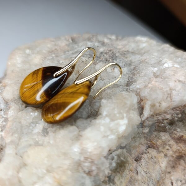 Boucles d&rsquo;oreilles Œil de tigre Larme