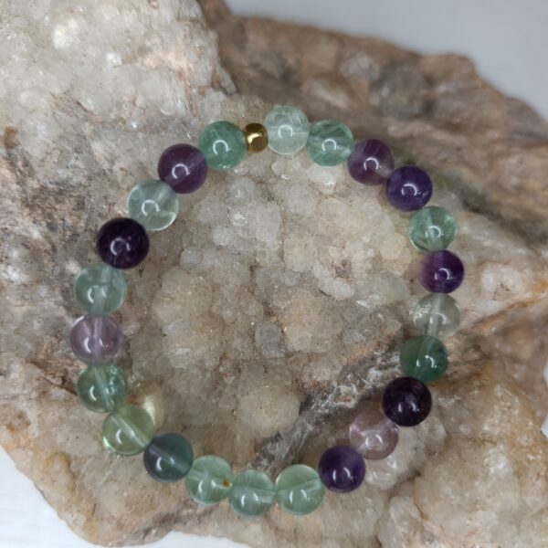 Bracelet Fluorine multicolore – Perles 8mm A Chine