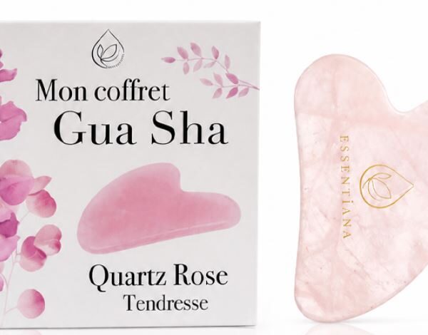 Coffret GUA SHA 80MM Quartz Rose A – Essentiana