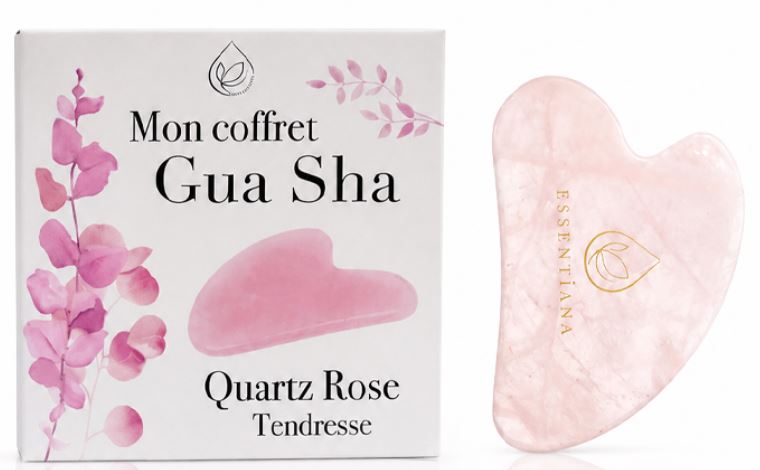 essentiana gua sha 80mm quartz rose qualité A Brésil