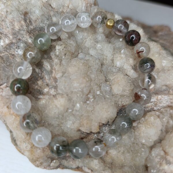 Bracelet Lodolite – Quartz Garden – Perles 8mm