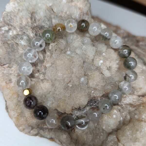 Bracelet Lodolite – Quartz Garden – Perles 8mm