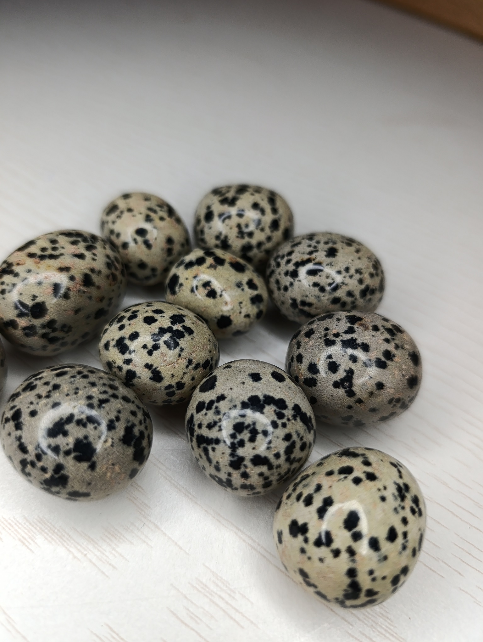 pierre roulée en jaspe dalmatien 2 à 3 cm qualité A Mexique
