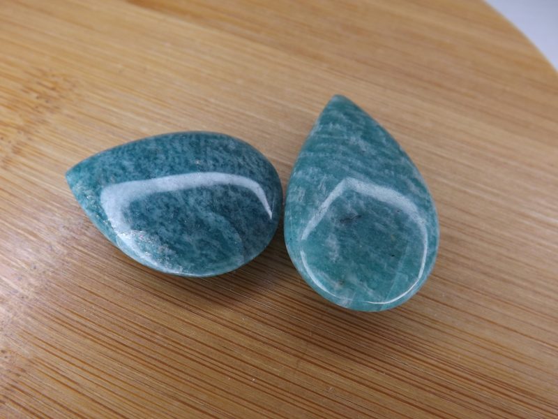 goutte amazonite bleue Madagascar 3cm